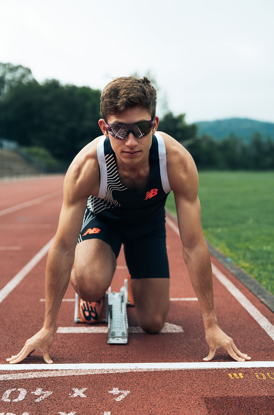 Sportler Lionel Spitz trägt Sportbrille